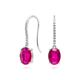 Ruby & Diamond Earrings (18ct) - Dracakis Jewellers